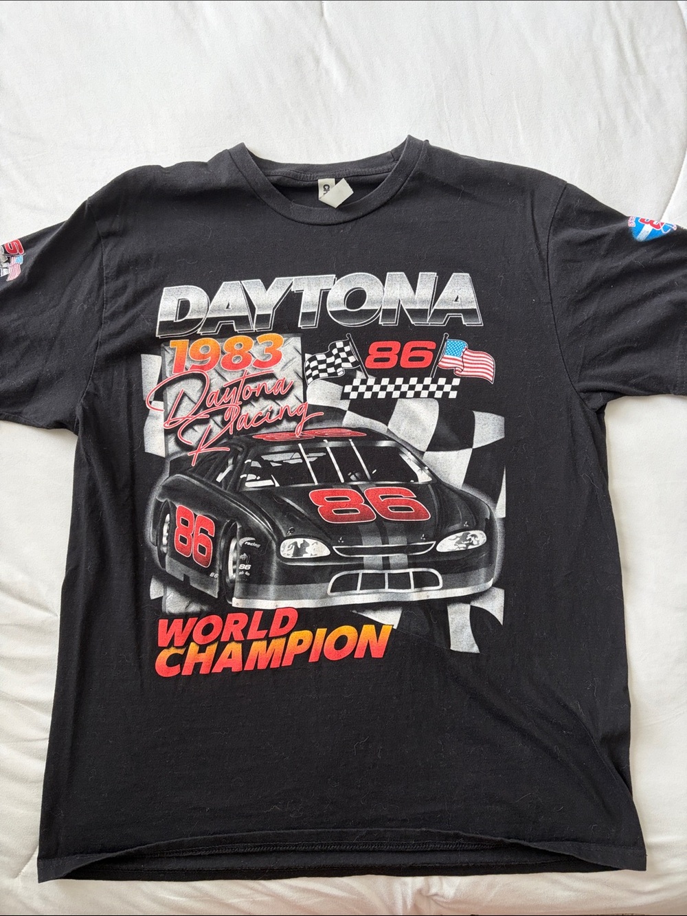 Black Daytona 1983 Racing Graphic Tee - World Champion